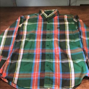 RVCA Plaid Long Sleeve Button Down